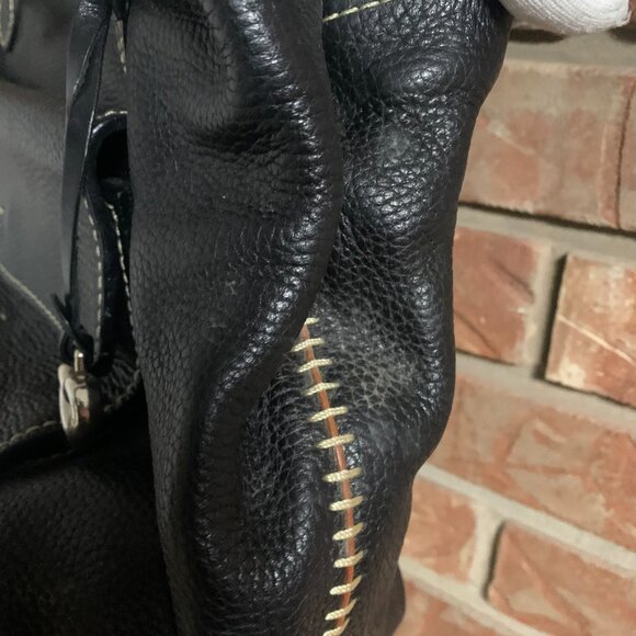 Brighton Pebbled Leather Women's Large Black Shoulder Satchel Bag Purse GUC - Picture 14 of 16